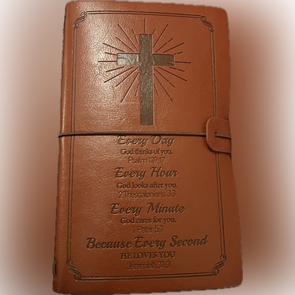 Other - Leather Journal with inspirational Bible verse and band closure. ❤️❤️❤️